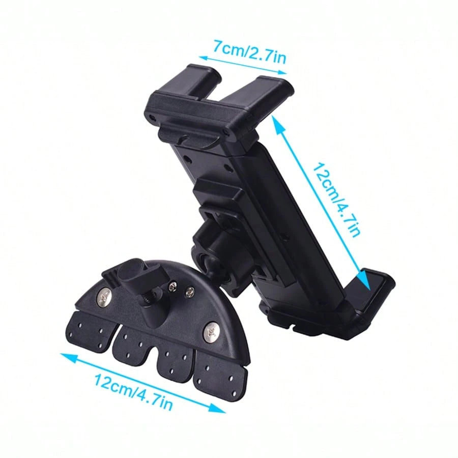LRBH Universal Car Mount [2 In 1] CD Slot GPS Car Mount For 7-12.4 Inch Tablet, CD Player Cell Phone Holder For 3.5-7 Inch Smartphone Dash Stand For IPad Pro/Air/Mini
