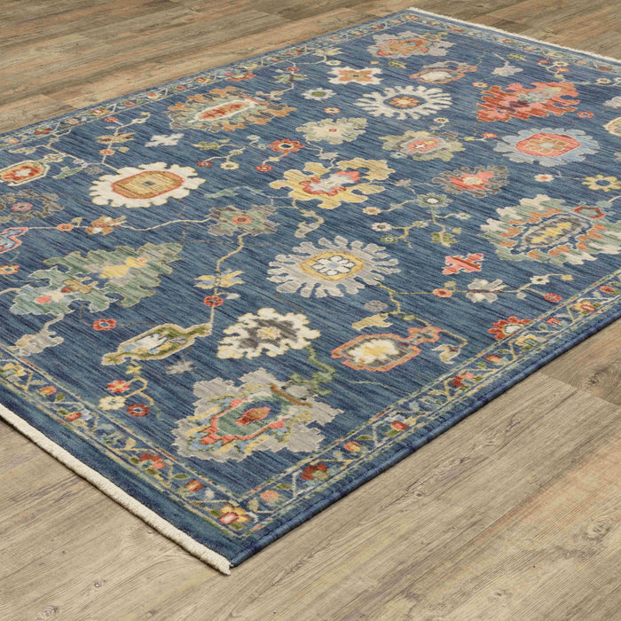 Oriental Weavers Area Rugs Lucca Area Rugs 2863b Oushak Navy Wool-Nylon Blend In 8 Sizes