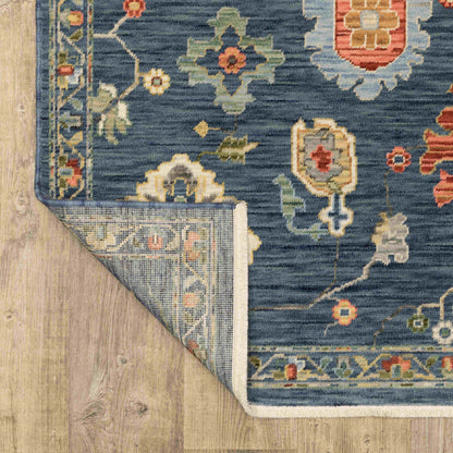 Oriental Weavers Area Rugs Lucca Area Rugs 2863b Oushak Navy Wool-Nylon Blend In 8 Sizes