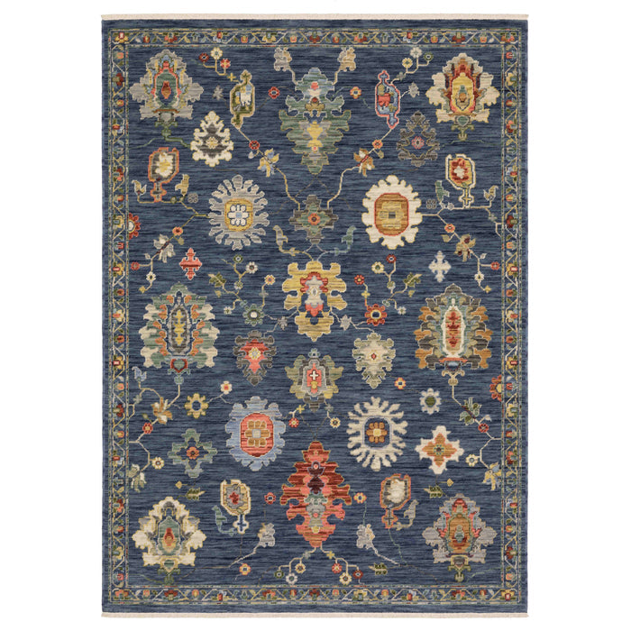 Oriental Weavers Area Rugs Lucca Area Rugs 2863b Oushak Navy Wool-Nylon Blend In 8 Sizes