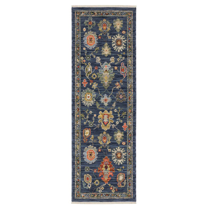Oriental Weavers Area Rugs Lucca Area Rugs 2863b Oushak Navy Wool-Nylon Blend In 8 Sizes