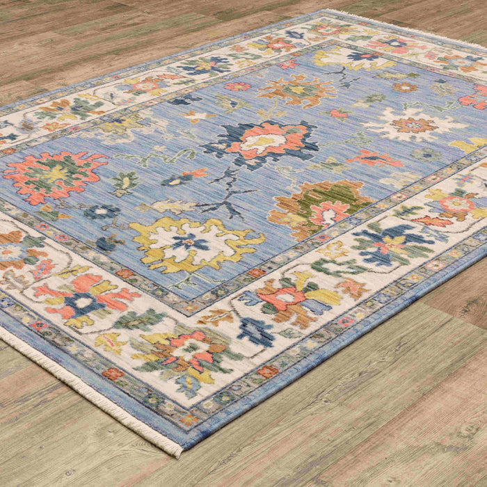 Oriental Weavers Area Rugs Lucca Area Rugs 2889a Oushak Lt Blue Wool-Nylon Blend In 8 Sizes