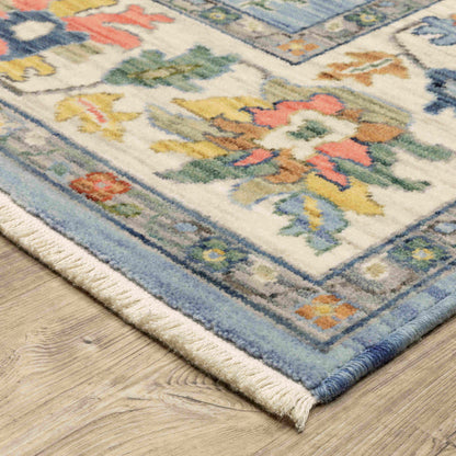 Oriental Weavers Area Rugs Lucca Area Rugs 2889a Oushak Lt Blue Wool-Nylon Blend In 8 Sizes