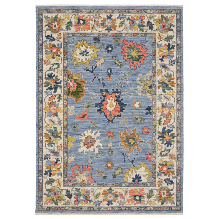 Oriental Weavers Area Rugs Lucca Area Rugs 2889a Oushak Lt Blue Wool-Nylon Blend In 8 Sizes