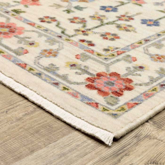 Oriental Weavers Area Rugs Lucca Area Rugs 93w Oushak Ivory Wool-Nylon Blend In 8 Sizes