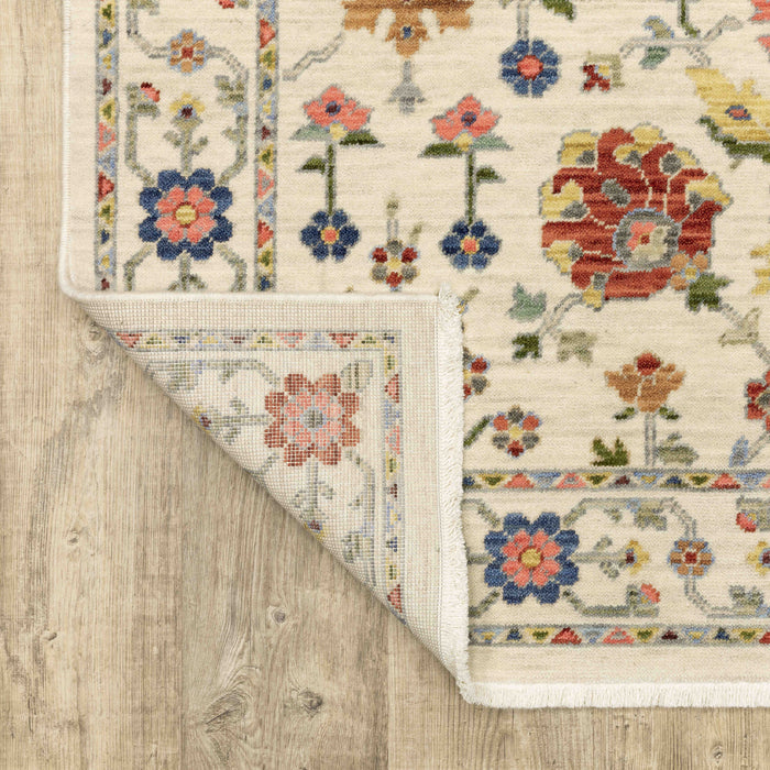 Oriental Weavers Area Rugs Lucca Area Rugs 93w Oushak Ivory Wool-Nylon Blend In 8 Sizes