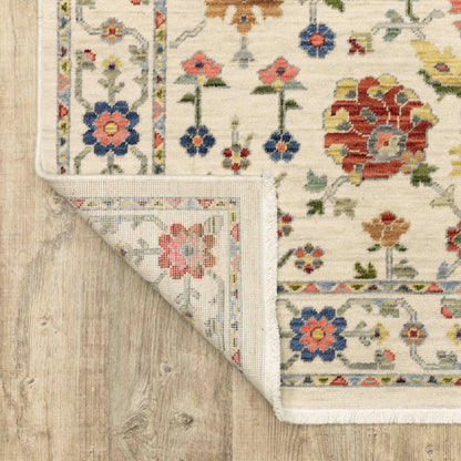 Oriental Weavers Area Rugs Lucca Area Rugs 93w Oushak Ivory Wool-Nylon Blend In 8 Sizes