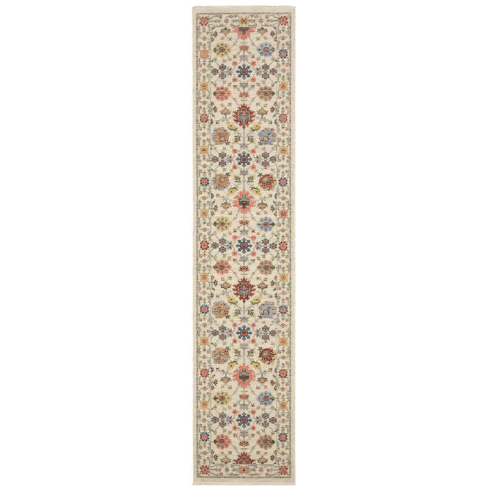 Oriental Weavers Area Rugs Lucca Area Rugs 93w Oushak Ivory Wool-Nylon Blend In 8 Sizes