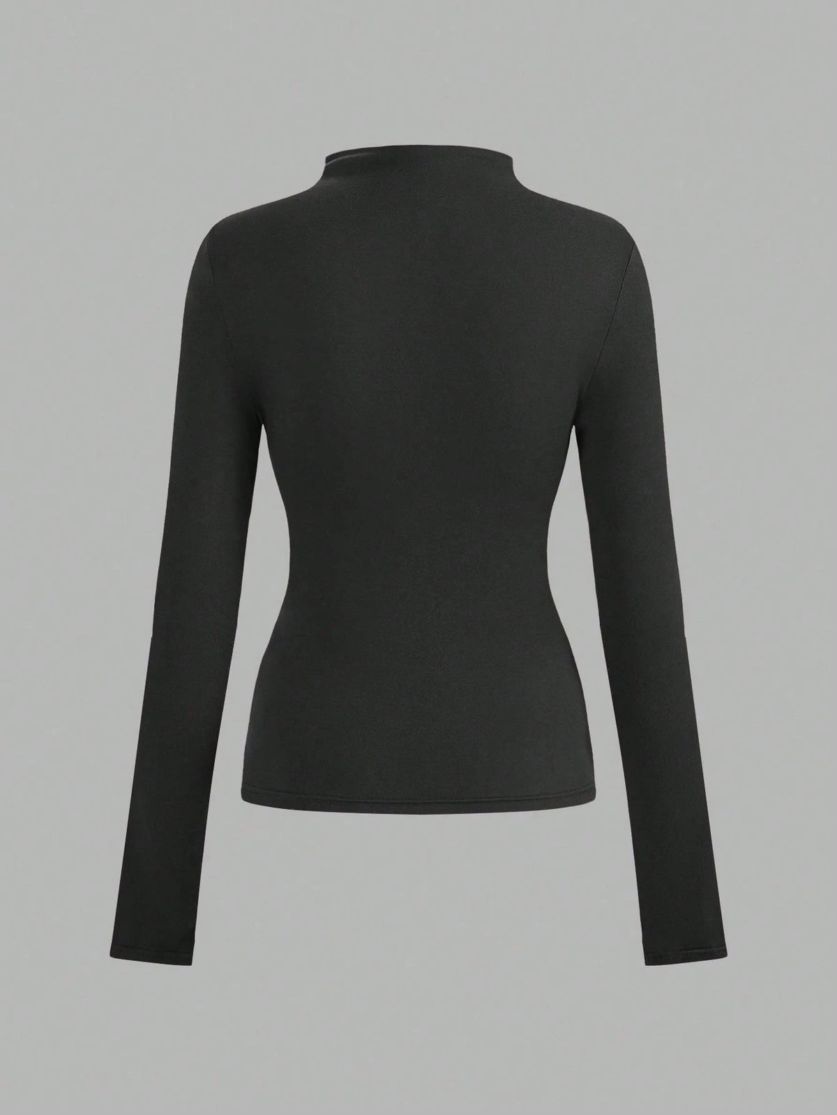 LUNE 3pcs/Set Casual Basic Minimalist Long Sleeve Tight Fit Women T-Shirts, Autumn Everyday White Grey Black
