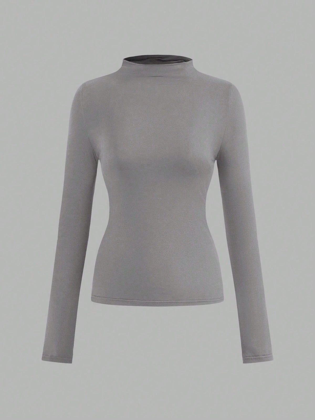 LUNE 3pcs/Set Casual Basic Minimalist Long Sleeve Tight Fit Women T-Shirts, Autumn Everyday White Grey Black