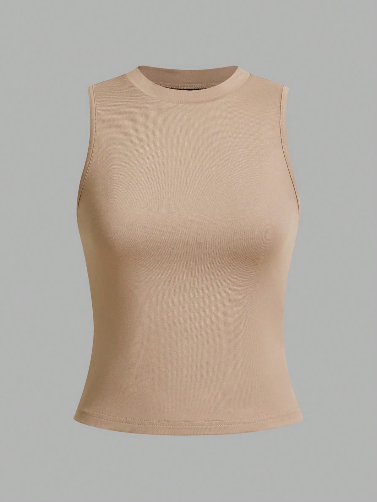 LUNE 3pcs Women Crew Neck Form-Fitting Camisole, Basic Summer Essentials Back To School,Casual Minimalist Basic Everyday Daytime Black Beige White