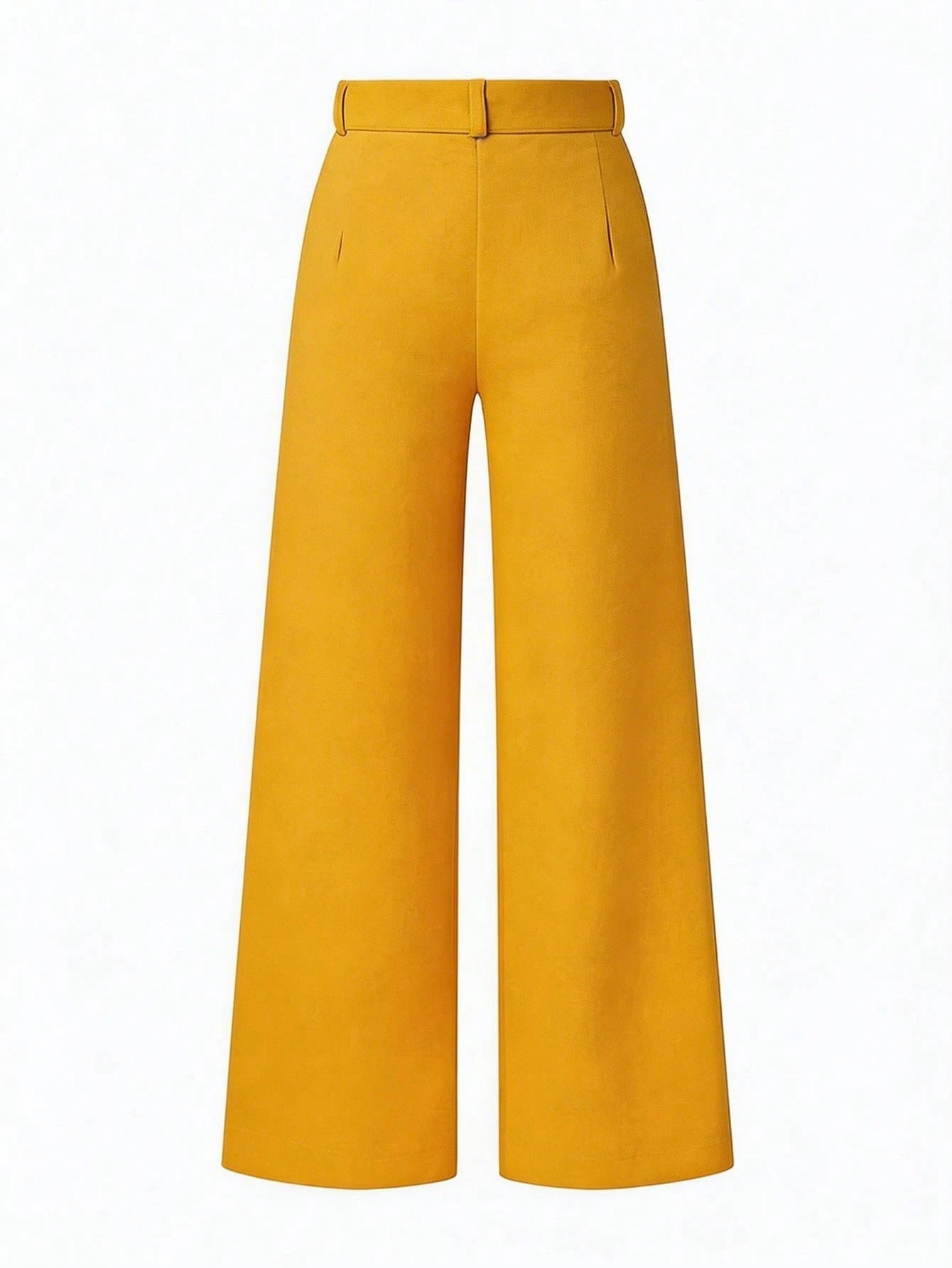 LUNE Elegant Women's Mustard Yellow Wide-Leg Pants,Winter Office Attire,Casual Solid Palazzo Trousers,Festival Outfits,Elegant Summer Multi-Functional