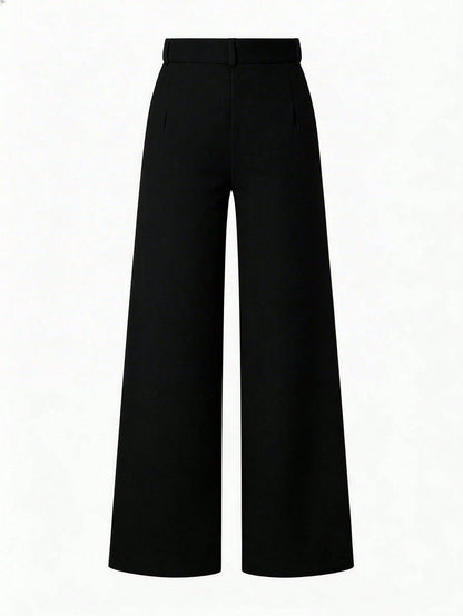 LUNE Elegant Women's Mustard Yellow Wide-Leg Pants,Winter Office Attire,Casual Solid Palazzo Trousers,Festival Outfits,Elegant Summer Multi-Functional