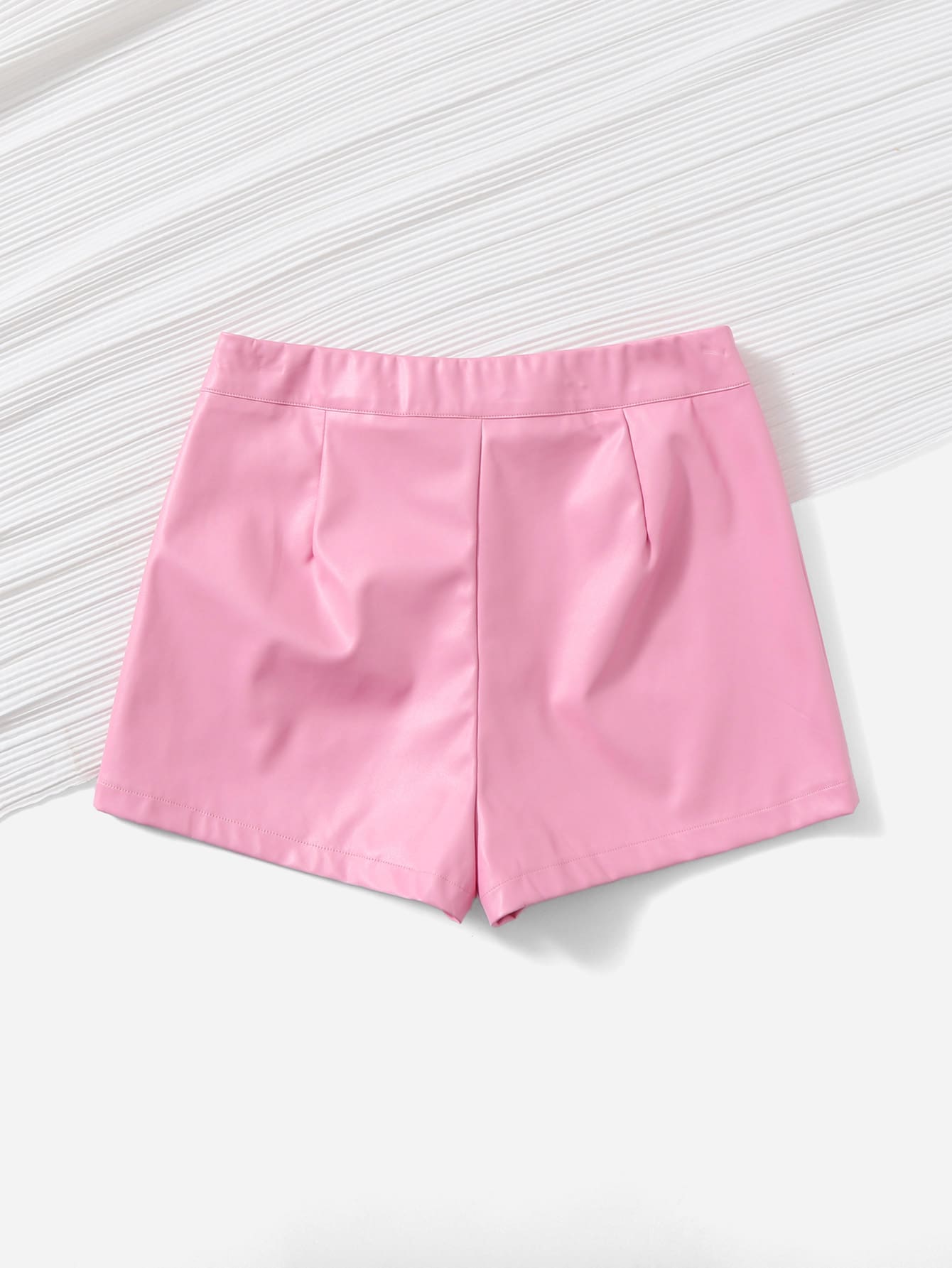 LUNE PU Leather Skinny Shorts, Casual For Summer