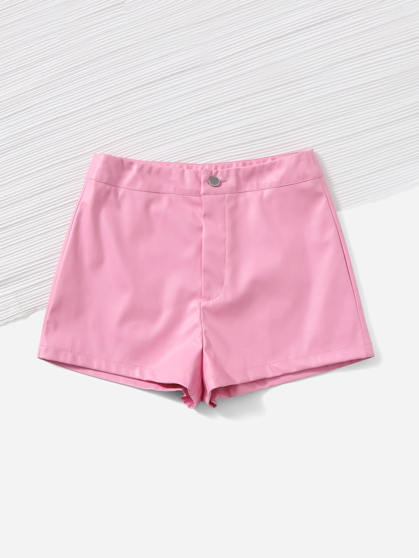 LUNE PU Leather Skinny Shorts, Casual For Summer