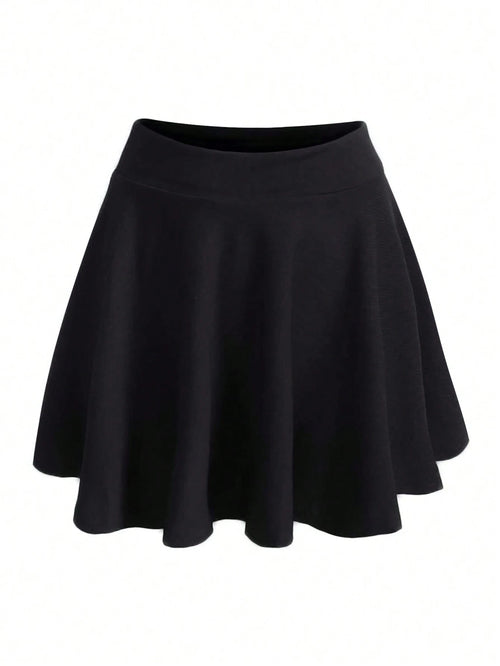 LUNE Solid Flare Skirt