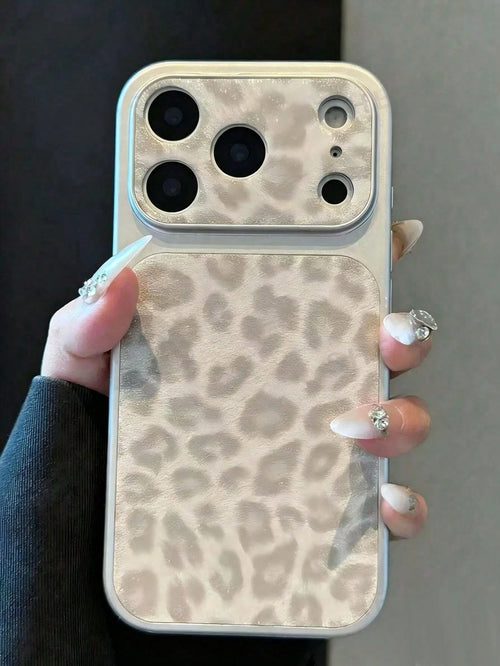 Luxury Leopard Print Lens Protection 17 Pro Max 16 15 14 Pro Max 13 12 11 Fashion Creative Personalized Instant Transformation 17 Phone Case