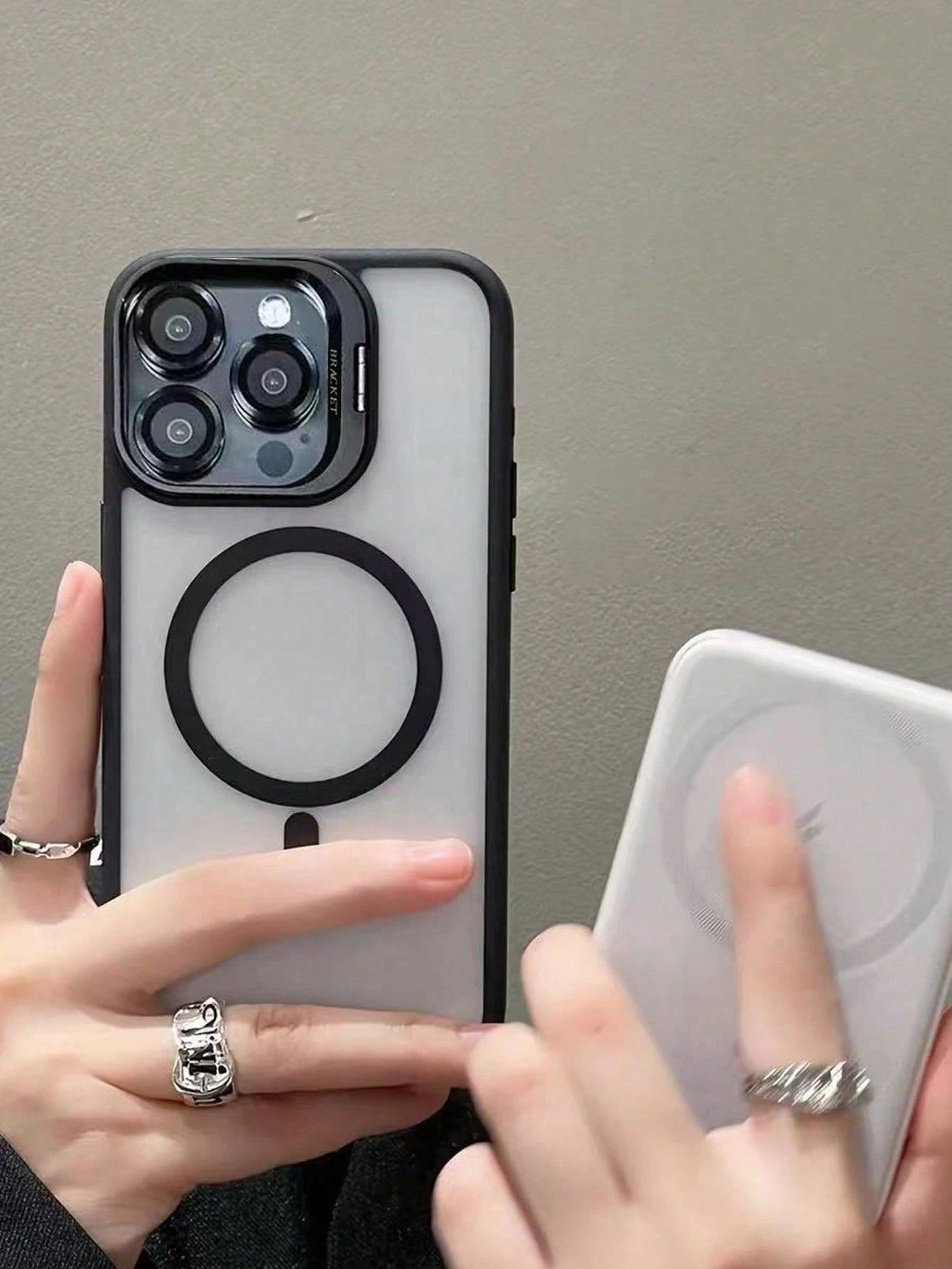 Luxury MagSafe Magnetic Phone Case Compatible With IPhone 17 Pro Max 17 Pro 17 Air 16 15 14 13 12 11 Pro Max Plus, With Kickstand And Glass Lens Protector, Shockproof Protective Shell