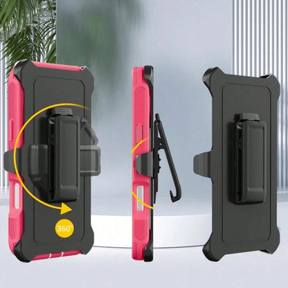 Luxury Textured Grip Armor Case With Magnetic Alignment Rotatable Belt Clip For IPhone 17 16 15 14 Pro Max Fashion Impact Resisting Cover