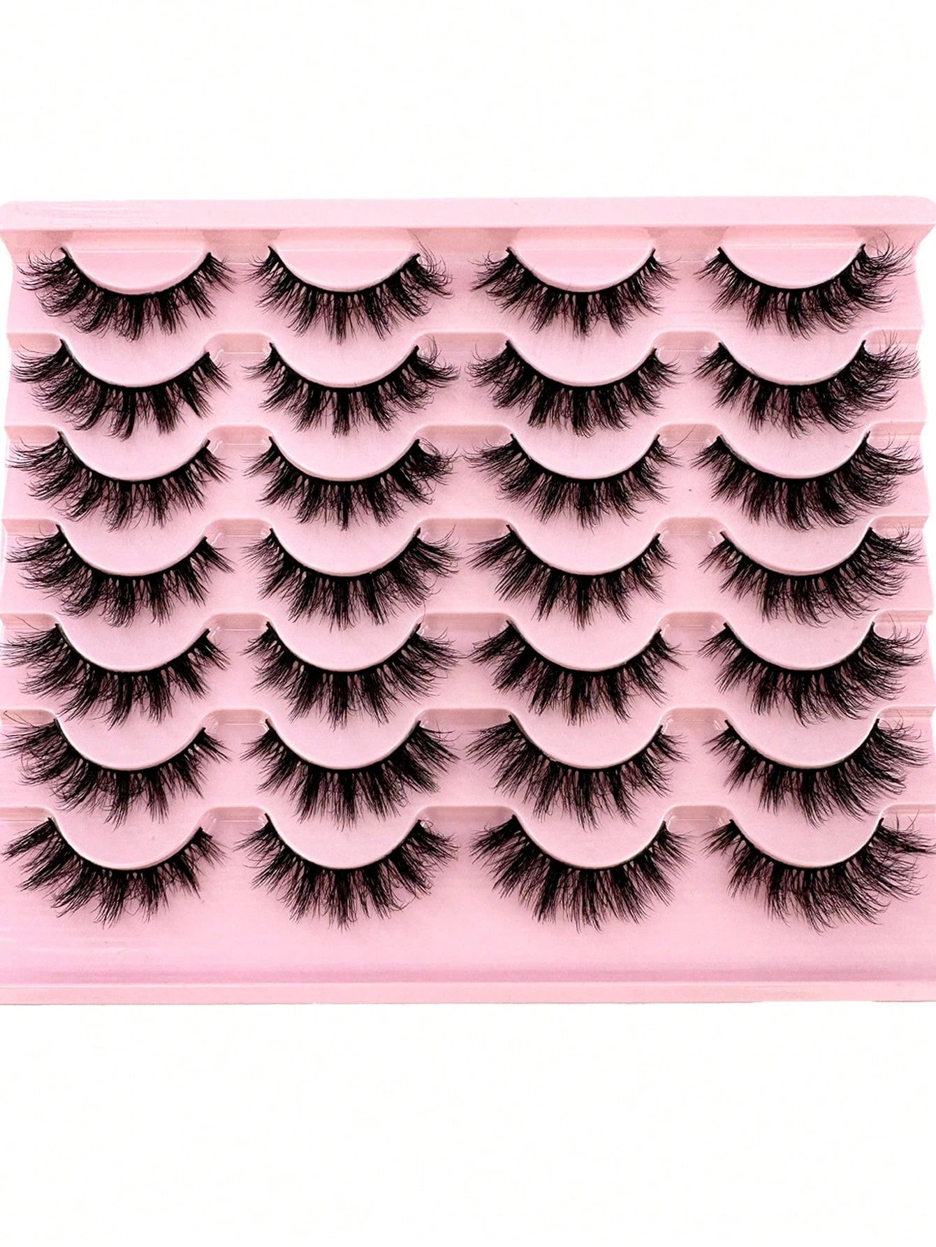 LYBCG 14Pairs 3D Fluffy Cosplay Manga Lashes Faux Mink Eyelashes Cat Eye Eyelashes Natural Full False Eyelashes Volumized Eyelash Extension Travel Essentials For Various Occasions