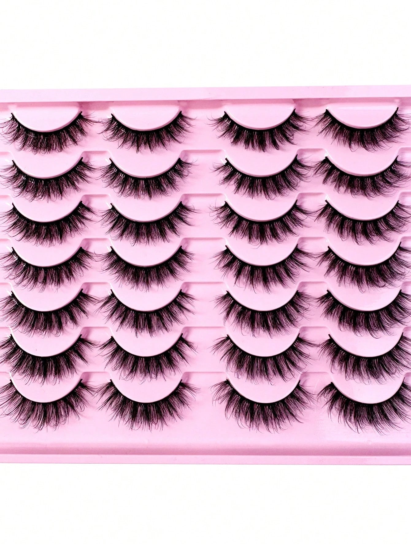 LYBCG 14Pairs 3D Fluffy Cosplay Manga Lashes Faux Mink Eyelashes Cat Eye Eyelashes Natural Full False Eyelashes Volumized Eyelash Extension Travel Essentials For Various Occasions