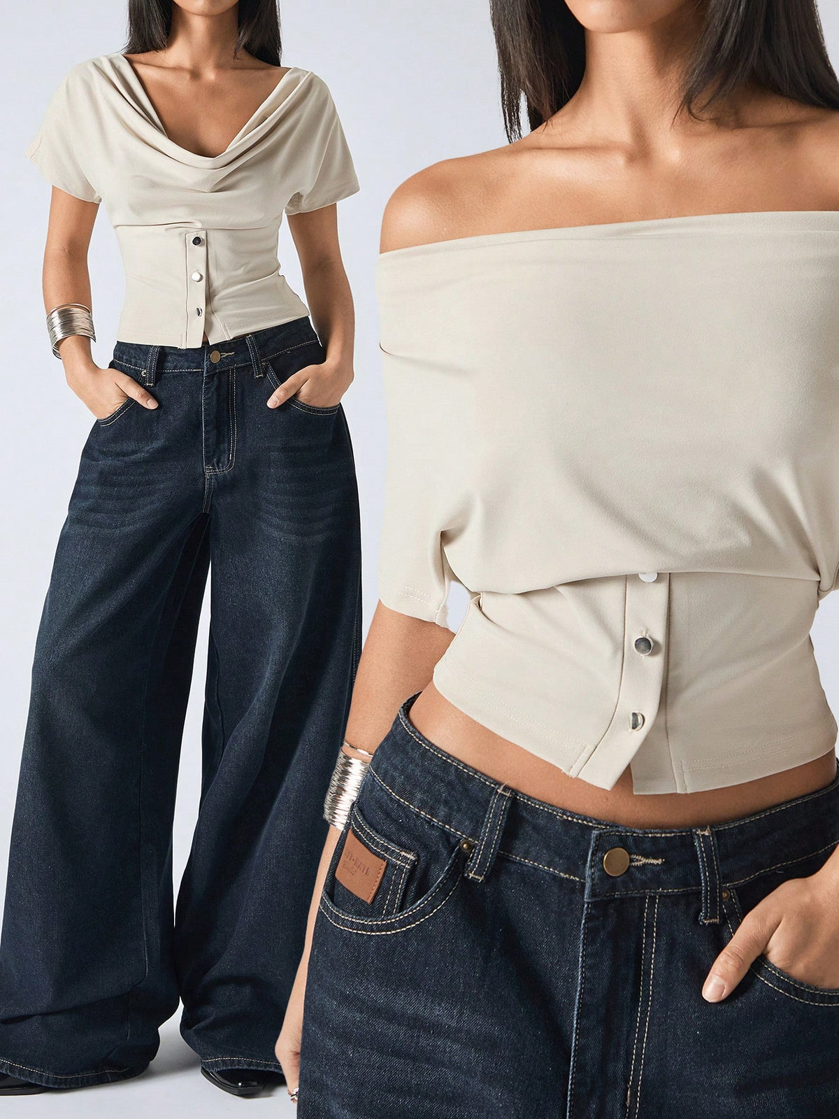 LYSMO 2026 Women's Elegant Navy Blue Summer Top,Minimalist Short Sleeve Fitted Round Neck Casual Shirt For Date Night,Fashionable Outdoor Carnival Clothing