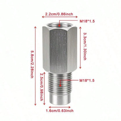 M18x1.5 58MM 02 Sensor Mini CatalyticConverter, Spacer Adapter, Universal OxygenSensor Adapter, Car Engine Light Failure Decoder