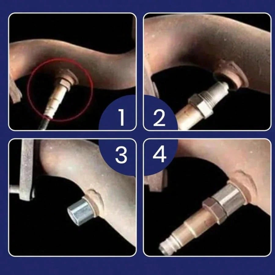 M18x1.5 58MM 02 Sensor Mini CatalyticConverter, Spacer Adapter, Universal OxygenSensor Adapter, Car Engine Light Failure Decoder