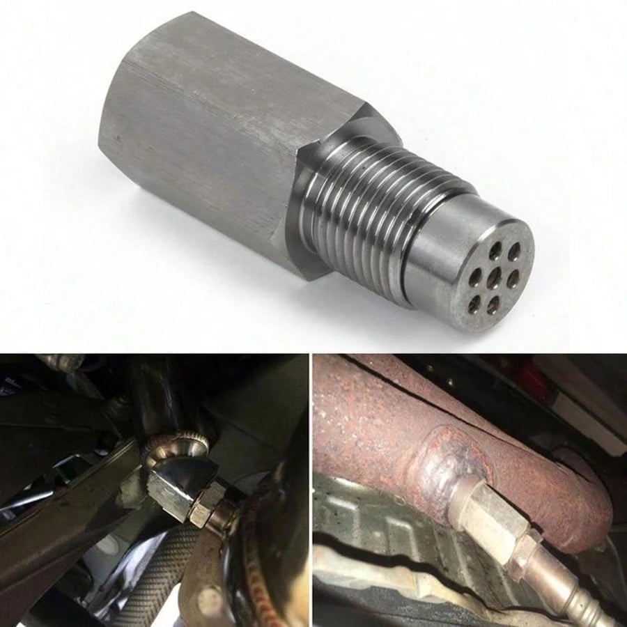 M18x1.5 58MM 02 Sensor Mini CatalyticConverter, Spacer Adapter, Universal OxygenSensor Adapter, Car Engine Light Failure Decoder
