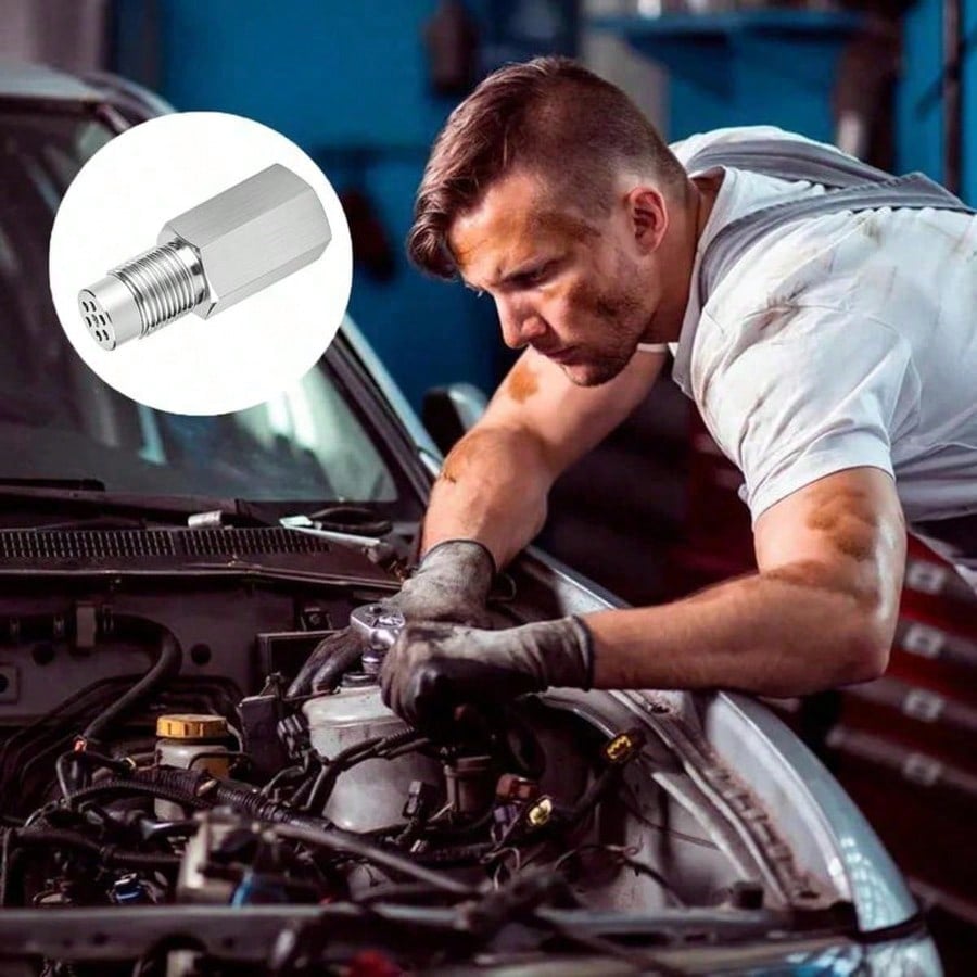 M18x1.5 58MM 02 Sensor Mini CatalyticConverter, Spacer Adapter, Universal OxygenSensor Adapter, Car Engine Light Failure Decoder
