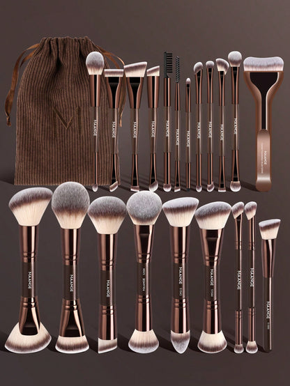 MAANGE 16/17/22/27/38pcs Makeup Brush Set, Includes Foundation Brush, Powder Brush, Highlighter Brush, Blush Brush, Concealer Brush, Contour Brush, Nose Brush, Eyeshadow Brush, Eyeliner Brush, Eyebrow