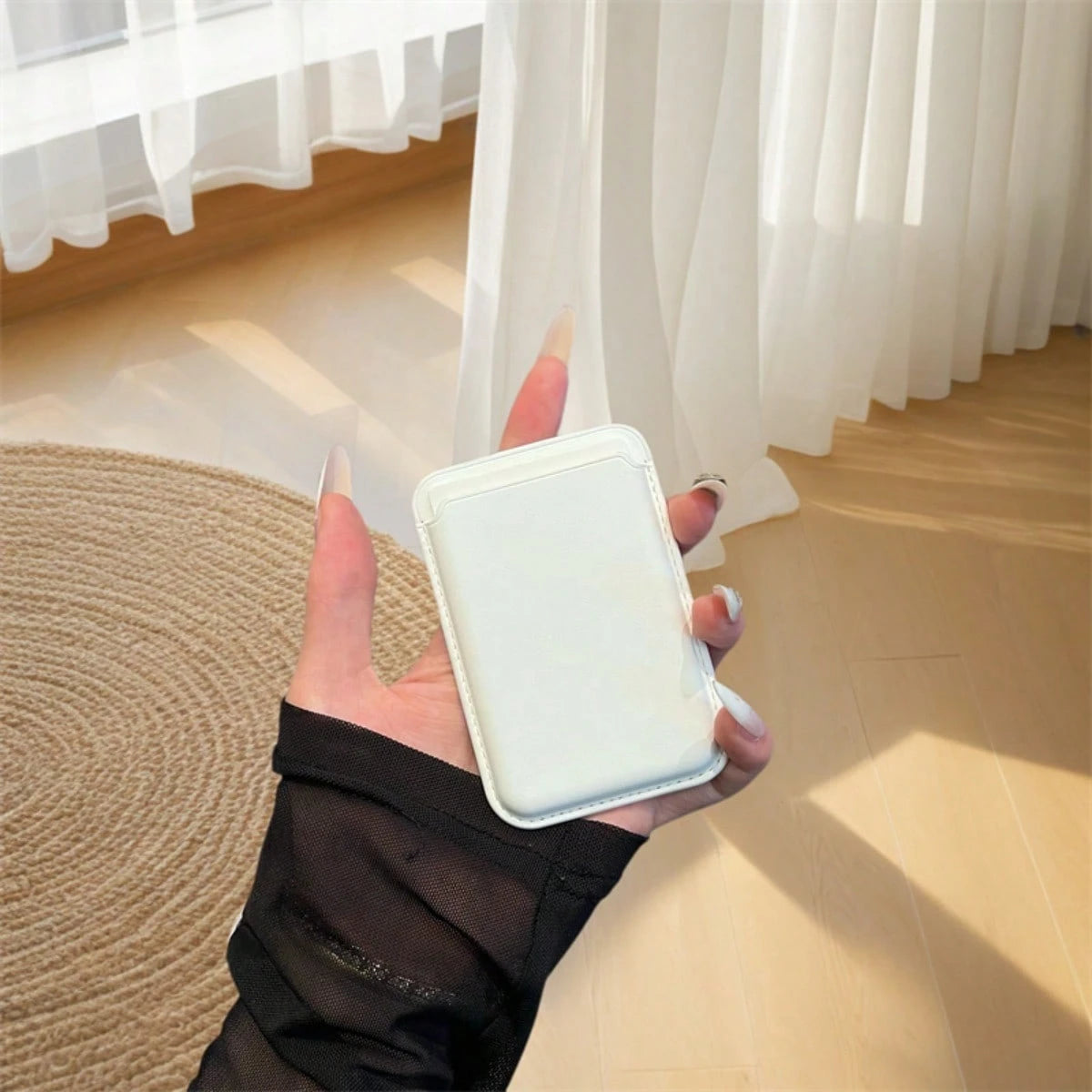 Magnetic Multi-Function Phone Holder And Card Holder, Ultra-Thin Genuine Leather PU Design- Strong Magnetic Wallet For IPhone 16/15/14/12, Adjustable Holder With 5-6 Card Slots, Perfect For Daily Use