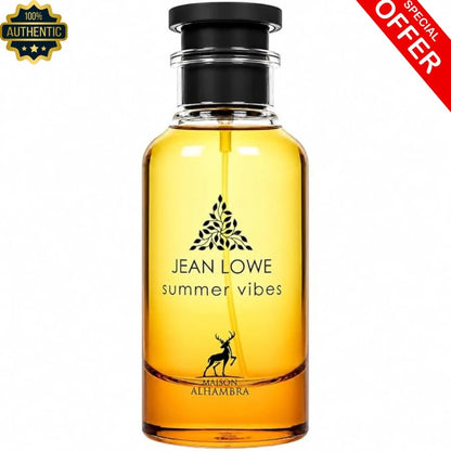 Maison Alhambra Jean Lowe Summer Vibes Eau De Parfum Spray| Citrus, Fruity, Aromatic, Green – Long-Lasting Fragrance For Unisex, 3.4 Ounce/ 100 Ml