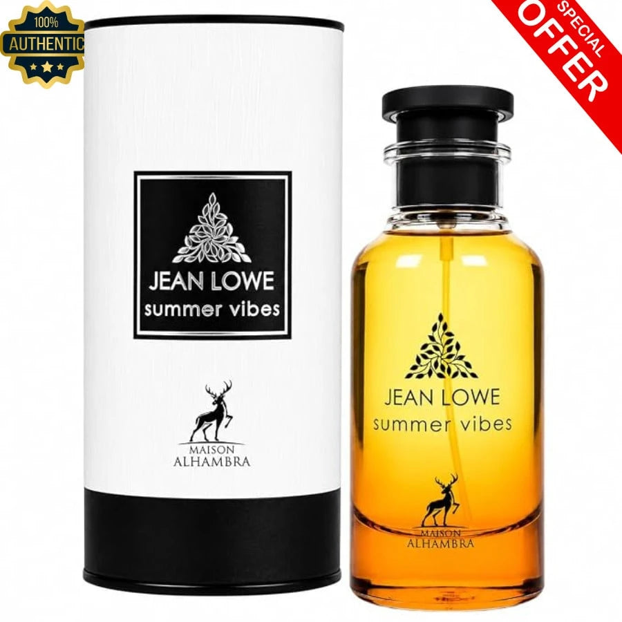Maison Alhambra Jean Lowe Summer Vibes Eau De Parfum Spray| Citrus, Fruity, Aromatic, Green – Long-Lasting Fragrance For Unisex, 3.4 Ounce/ 100 Ml