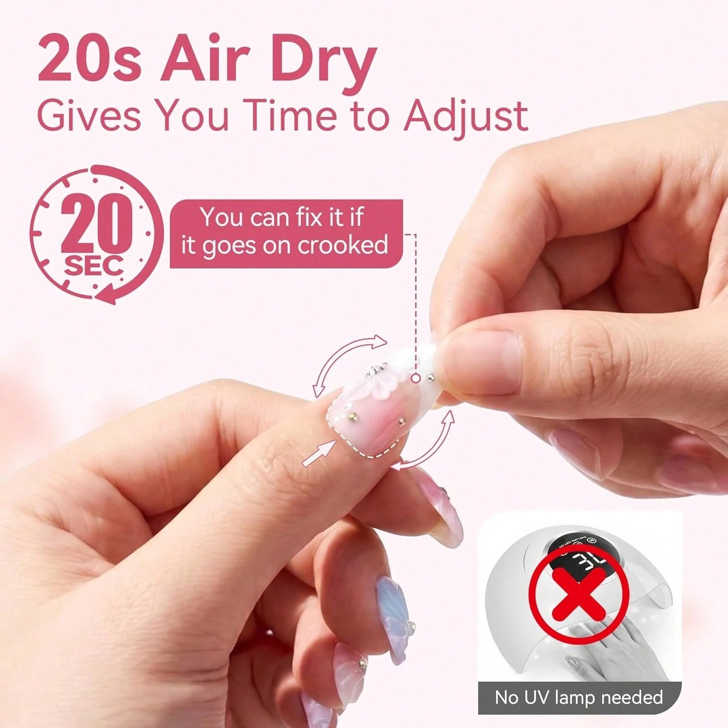 Makartt Press On Nail Glue And Remover Kit, 10g Semi-Solid Glue Air Dry In 20s With Adjustable Time For Beginners, 15ML Acetone-Free Debonder With Jojoba Oil For Press-On DIY Users, No UV Lamp Needed