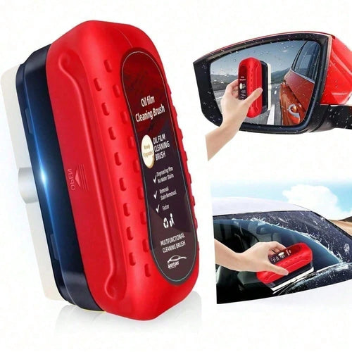 Make Your Windshield Crystal Clear With This Car Glass Cleaning Brush For Oil Film Removal Interior And Exterior Auto Glass Red, Windshield Cleaner, Auto Glass Brush, Car Detailing Tool, Cleaning Acce