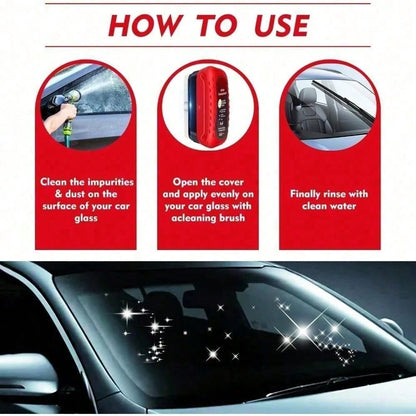 Make Your Windshield Crystal Clear With This Car Glass Cleaning Brush For Oil Film Removal Interior And Exterior Auto Glass Red, Windshield Cleaner, Auto Glass Brush, Car Detailing Tool, Cleaning Acce