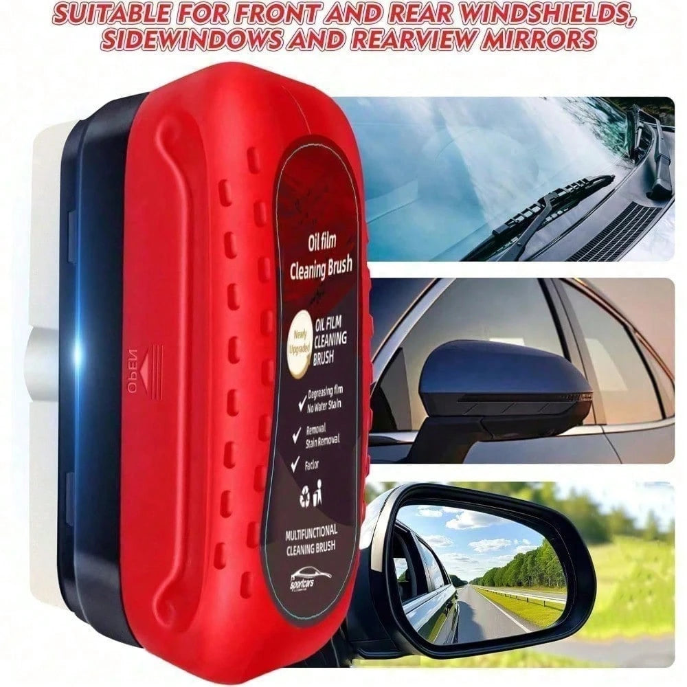 Make Your Windshield Crystal Clear With This Car Glass Cleaning Brush For Oil Film Removal Interior And Exterior Auto Glass Red, Windshield Cleaner, Auto Glass Brush, Car Detailing Tool, Cleaning Acce