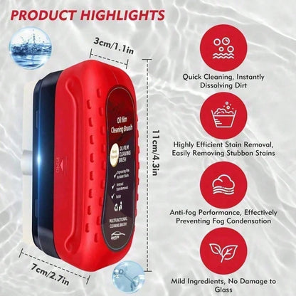 Make Your Windshield Crystal Clear With This Car Glass Cleaning Brush For Oil Film Removal Interior And Exterior Auto Glass Red, Windshield Cleaner, Auto Glass Brush, Car Detailing Tool, Cleaning Acce