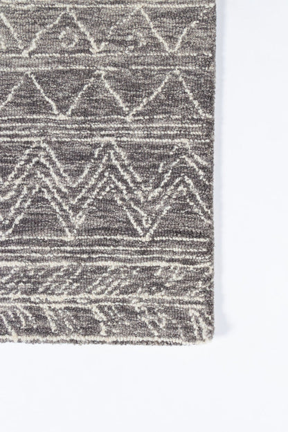 Mallorca Grey Area Rugs MRC-01 Grey 6 Sizes Hand Hooked Wool