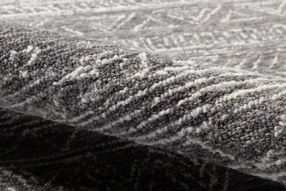 Mallorca Grey Area Rugs MRC-01 Grey 6 Sizes Hand Hooked Wool