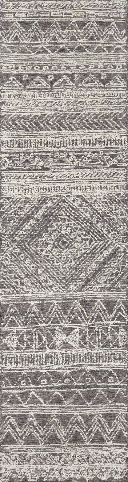 Mallorca Grey Area Rugs MRC-01 Grey 6 Sizes Hand Hooked Wool