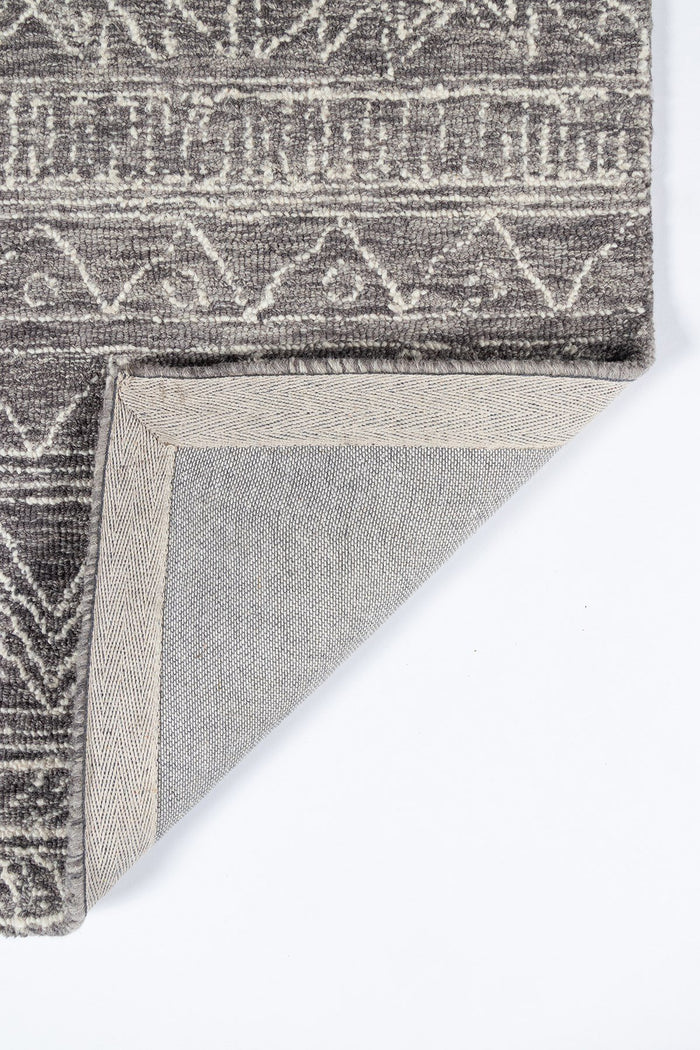 Mallorca Grey Area Rugs MRC-01 Grey 6 Sizes Hand Hooked Wool