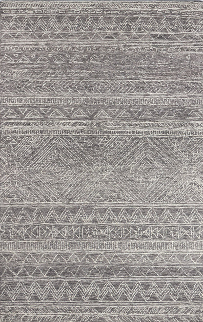 Mallorca Grey Area Rugs MRC-01 Grey 6 Sizes Hand Hooked Wool