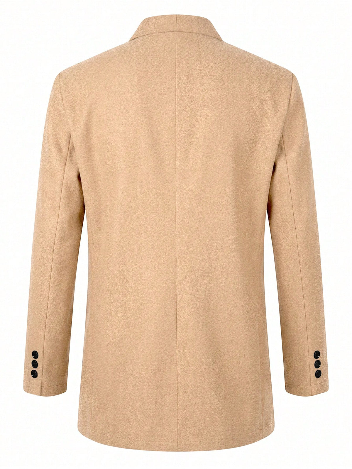 Manfinity Mode Men's Minimalist Button Long Sleeve Overcoat, Fashionable And Versatile