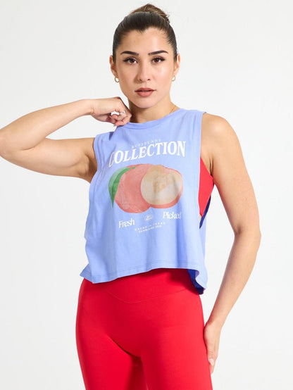 Market Crop Tank - Rainwater Blue