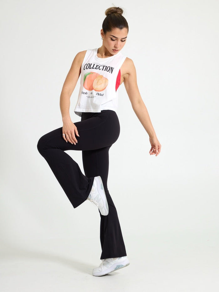 Market Crop Tank - White