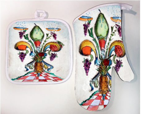 Pot Holder & Oven Mitt Set