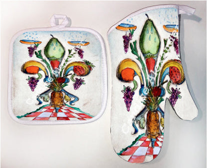Pot Holder & Oven Mitt Set