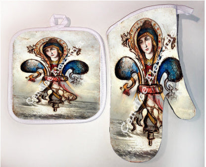 Pot Holder & Oven Mitt Set